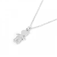 Collana Unoaerre Donna Batticuore in Oro bianco Diamante 0.06 Ct 415FFH9921000 - 415FFH9921000